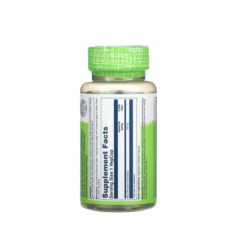 фото 1-2/Соларей (Solaray) Вітекс (Vitex) 400 мг 100 штук веганські капсули