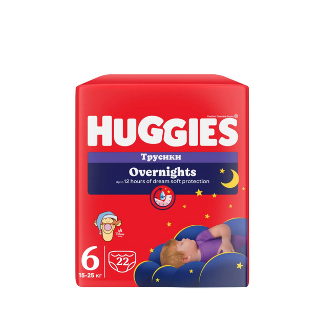 Підгузки-трусики Хагіс (Huggies) Overnight Lullaby 6 (15-25 кг) 22 штуки
