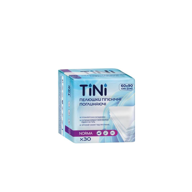 Пелюшки Тіні (Tini) Norma 60 х 90 см 30 штук