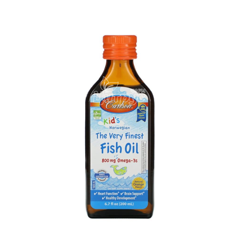 фото 1-1/Риб*ячий жир для дітей 200 мл Карлсон (Carlson Fish Oil) зі смаком апельсину