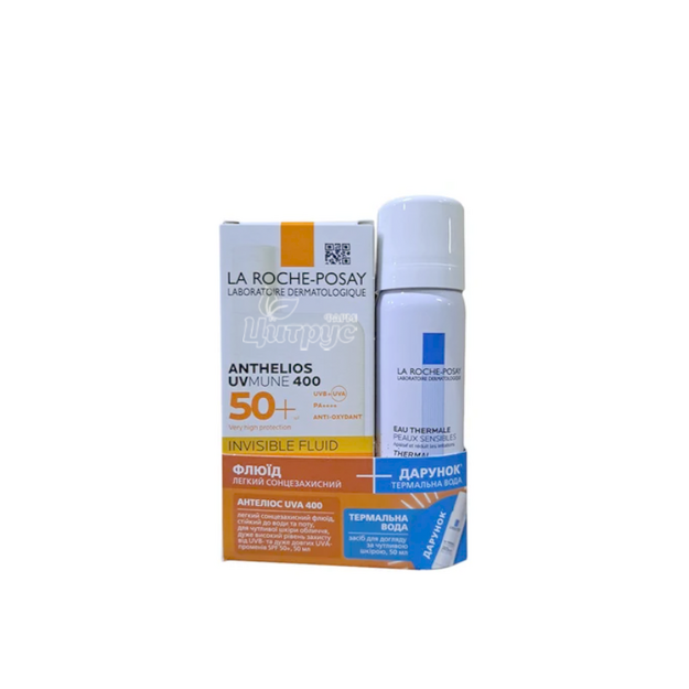 Ля Рош Позе Антгеліос (La Roche Posay Anthelios) Бом набір UVA 400 флюїд 2025 р.