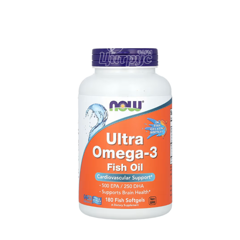 фото 1-1/Ультра Омега 3 Риб*ячий Жир 180 штук Нау Фудс (Fish Oil Omega Now Foods) рибні капсули