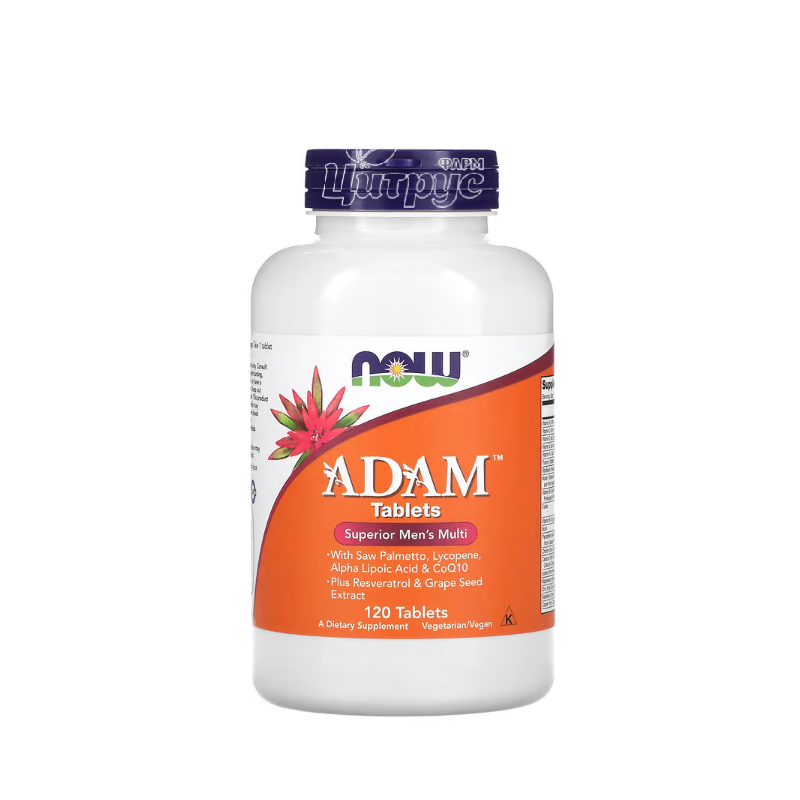 фото 1-1/Адам Мультивіт 120 штук Нау Фудс (Adam Multi Now Foods) Комплекс для чоловіків таблетки