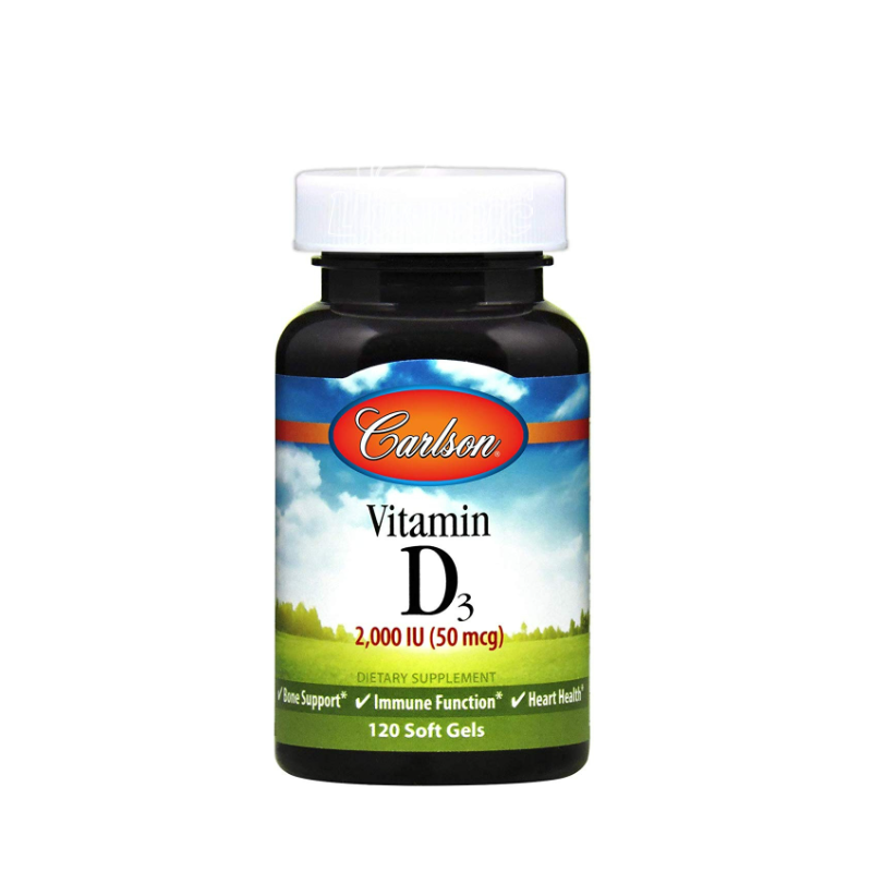 фото 1-1/Вітамін Д3 2000 МО 120 штук Карлсон (Carlson D3 2000 МО) гелеві капсули