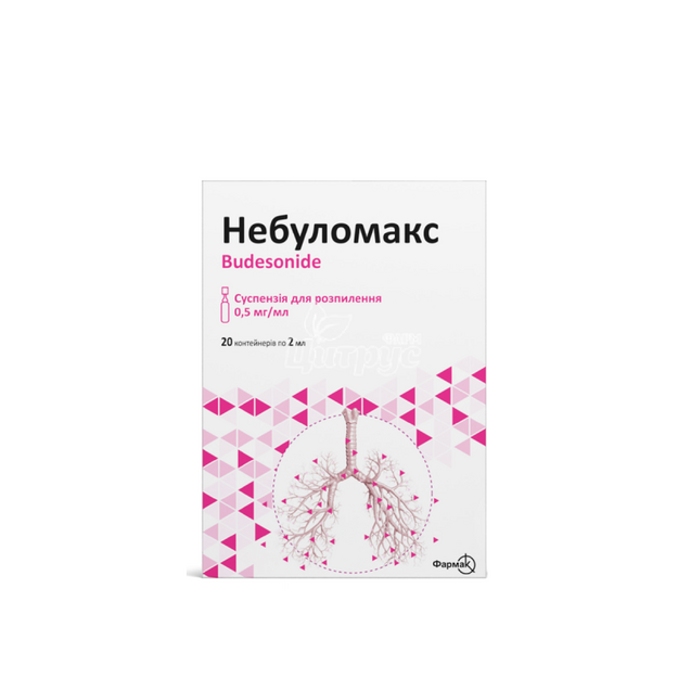 Небуломакс суспензія контейнери 0,5 мг/мл 2 мл 20 штук