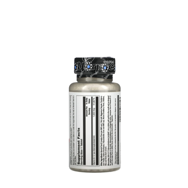 фото 1-2/Вітаміни КЕЛ (KAL) Вітамін В-12 (Аденозилкобаламін) 1000 мкг 90 штук (B-12 Adenosylcobalamin) таблетки для розсмоктування