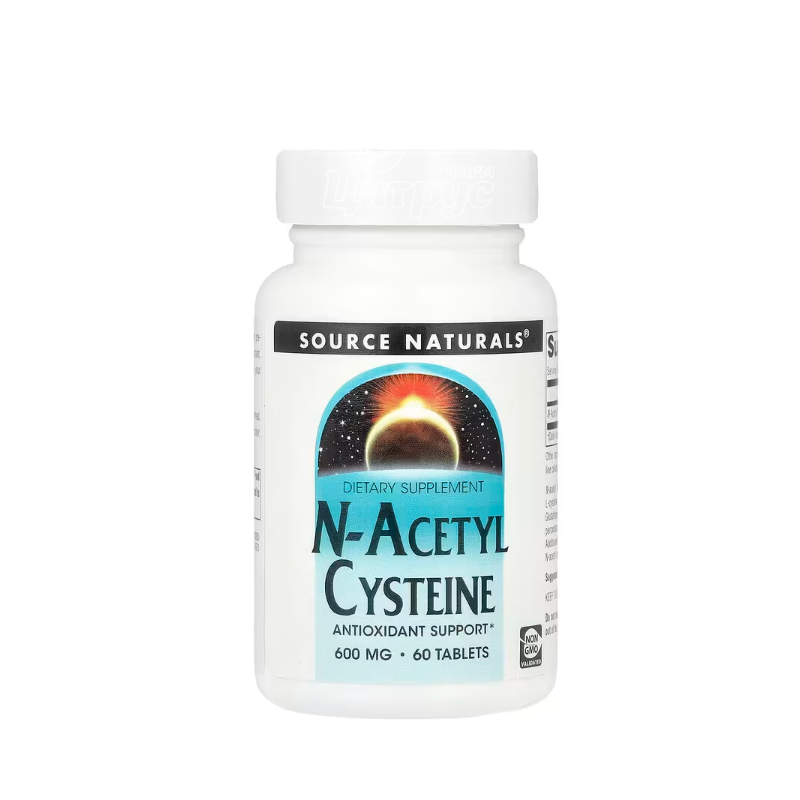 фото 1-1/NAC N-ацетилцистеїн 600 мг 60 штук Сорс Нейчералс (NAC Source Naturals) таблетки