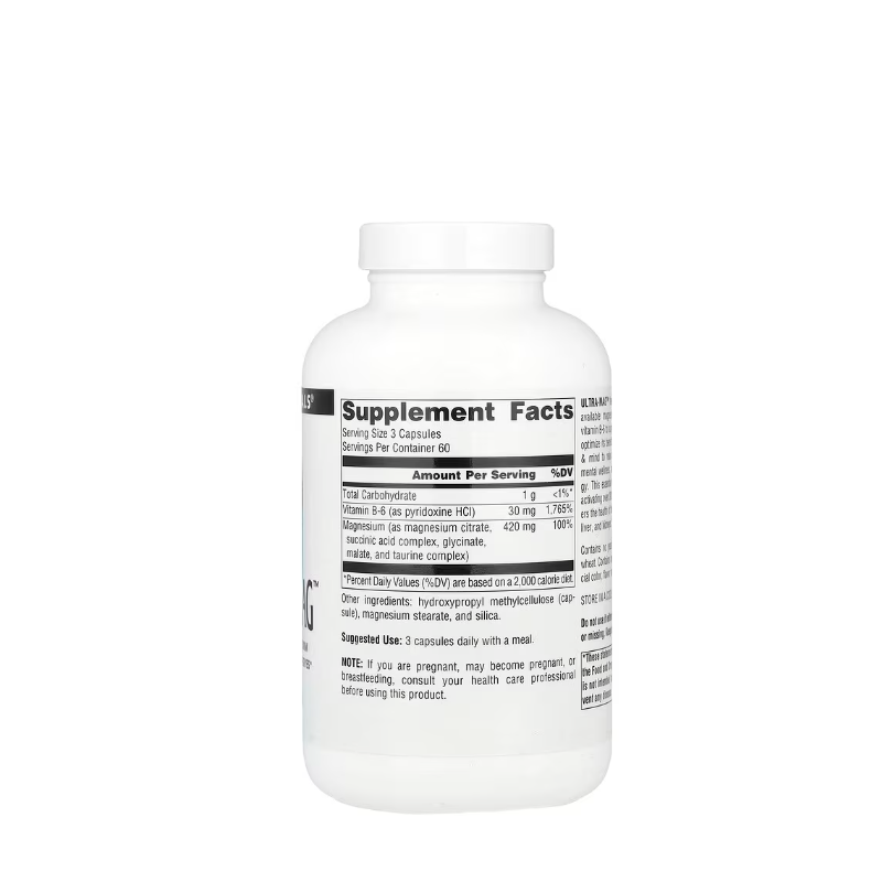 фото 1-2/Ультра-Маг Сорс Нейчералс 180 штук (Ultra-Mag Source Naturals) Комплекс із магнієм капсули