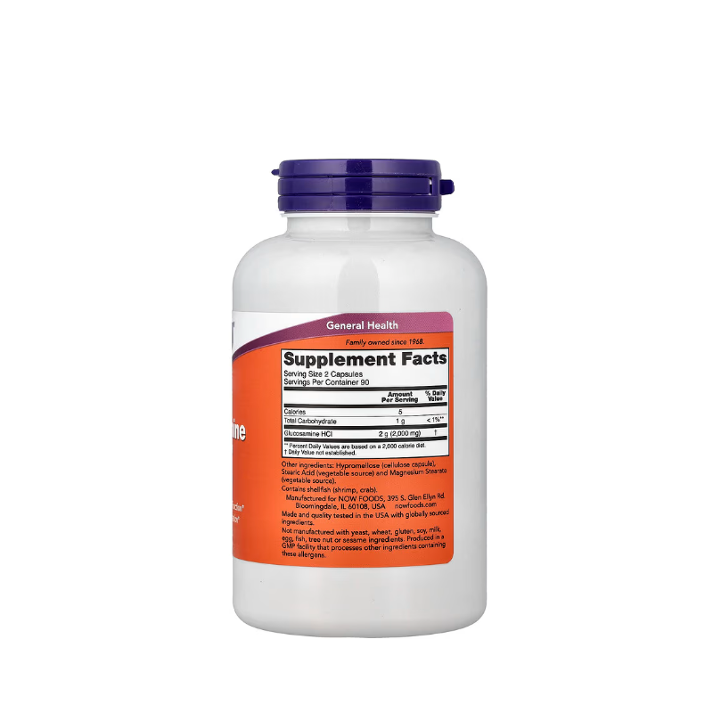 фото 1-2/Глюкозамін "1000" 1000 мг 180 штук Нау Фудс (Glucosamine Now Foods) капсули вегетеріанські