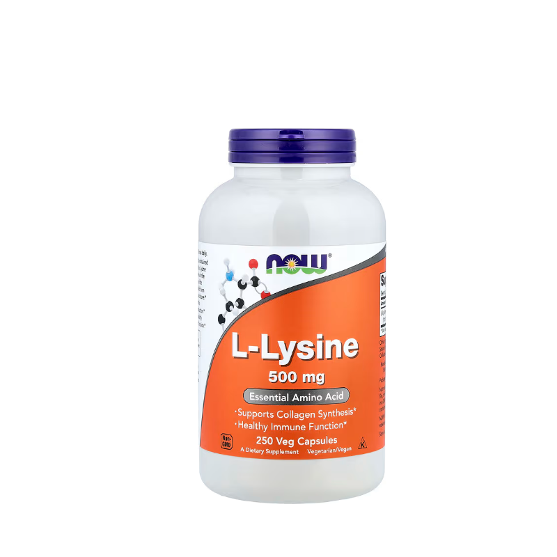 фото 1-1/L-Лізин 500 мг 250 штук Нау Фудс (L-Lysine Now Foods) Незамінна амінокислота капсули