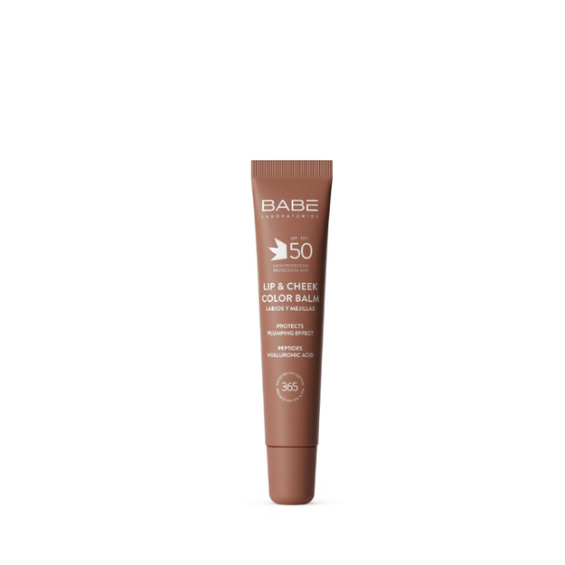 Бабе (Babe) Сан Протекш (Sun Protection) Бальзам-тінт для губ та щік з гіалурованою кислотою SPF 50 Mocha 15 мл
